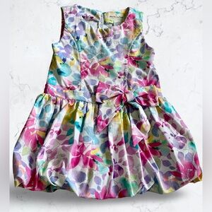 Miss Smarty Pants New Hand Crafted Spring  Pastel Leaves Dress Girls Size 5T